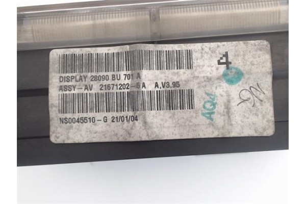 Recambio de pantalla para nissan almera (n16/e) referencia OEM IAM 28090BU701A  