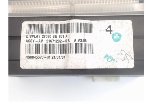 Recambio de pantalla para nissan almera (n16/e) referencia OEM IAM 28090BU701A  