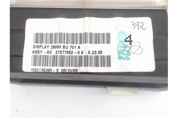 Recambio de pantalla para nissan almera (n16/e) referencia OEM IAM 28090BU701A  
