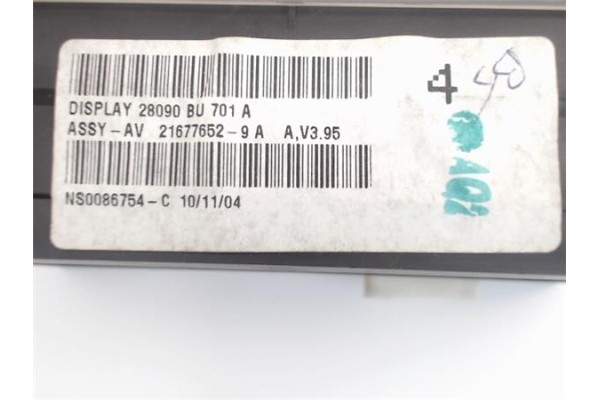 Recambio de pantalla para nissan almera (n16/e) referencia OEM IAM 28090BU701A  