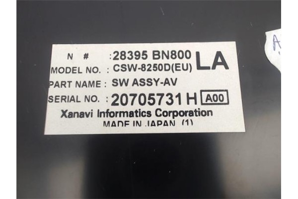 Recambio de mandos climatizador para nissan almera (n16/e) referencia OEM IAM 28395BN800  