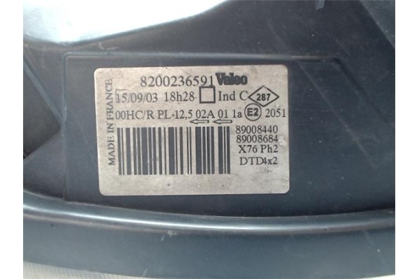 Recambio de faro delantero izquierdo para renault kangoo i (f/kc0) referencia OEM IAM 8200236591 89008440 2606000Q0L , NISSAN | 