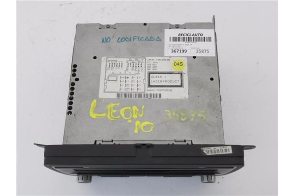 Recambio de radio / cd para seat leon (1p1) 1.4 tsi referencia OEM IAM 5P0035186 8,15764E+12 