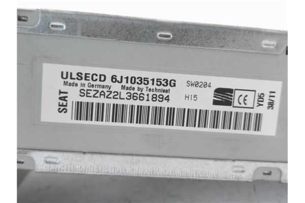Recambio de radio / cd para seat ibiza berlina (6j5) 1.4 16v referencia OEM IAM 6J1035153G  