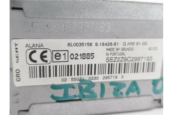 Recambio de radio / cd para seat ibiza (6l1) 1.9 tdi referencia OEM IAM 6L0035156  