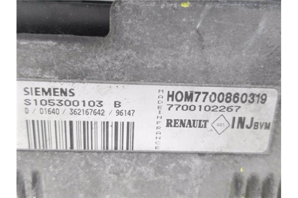 Recambio de centralita para renault megane i (ba0/1_) 1.6 e (ba0f, ba0s) referencia OEM IAM 7700860319 S105300103B 