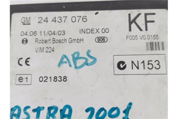 Recambio de centralita abs para opel astra g berlina 2.0 dti 16v referencia OEM IAM 24437076  