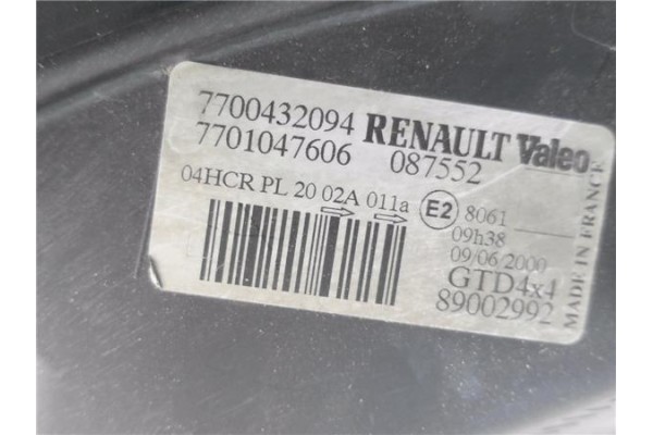 Recambio de faro delantero izquierdo para renault scenic i (ja...) 1.9 dci rx4 referencia OEM IAM 7700432094 7701047606 