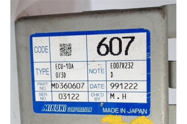 Recambio de centralita para mitsubishi montero pinin (h60/h70) 1.8 1800 gdi comfort ii (3-ptas.) referencia OEM IAM MD360607 E00