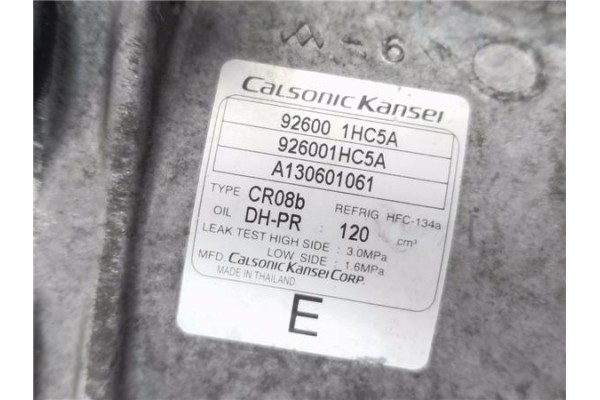 Recambio de compresor aire acond. para nissan micra iv (k13k/kk) 1.2 acenta referencia OEM IAM 926001HC5A  