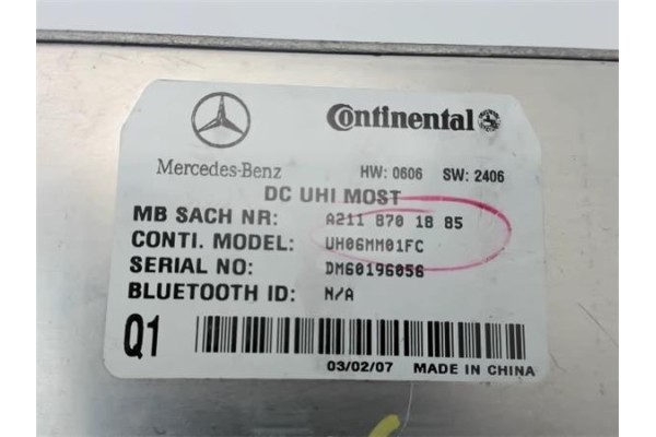 Recambio de centralita antena para mercedes-benz clase m (bm 164) 3.0 ml 320 cdi (164.122) referencia OEM IAM A2118701885  