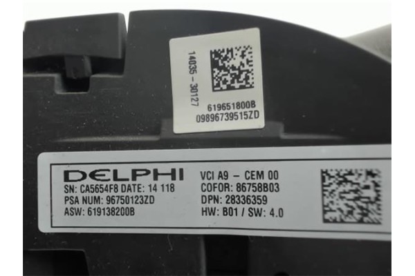 Recambio de volante para peugeot 208 referencia OEM IAM 96750123ZD 28336359  Recambio de volante para peugeot 208 referencia OEM IAM 96750123ZD 28336359