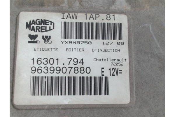 Recambio de centralita para peugeot 206 1.4 i referencia OEM IAM 9639907880 16301794 