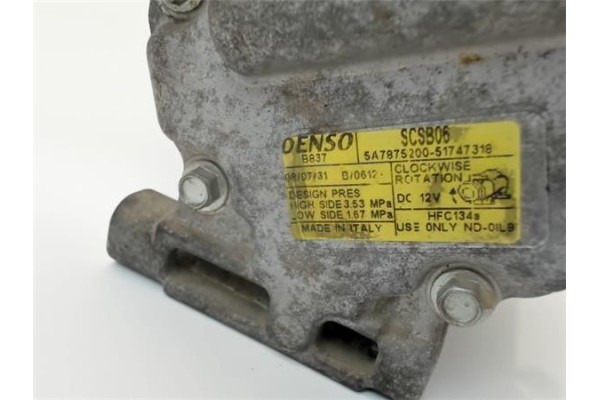 Recambio de compresor aire acond. para fiat 500 1.2 referencia OEM IAM SCSB06 5A787520051747318 