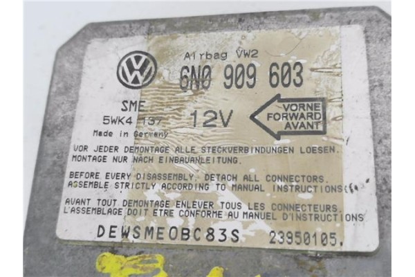 Recambio de centralita airbag para seat toledo (1l) referencia OEM IAM 6N0909603 5WK4137 