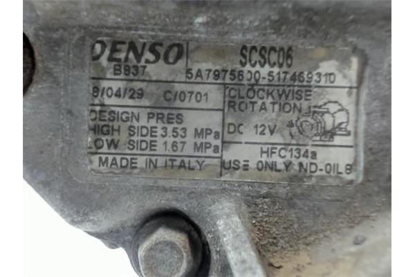 Recambio de compresor aire acond. para fiat 500 1.3 d multijet referencia OEM IAM 5A7975600 517469310 46819144 , FIAT | 51746931