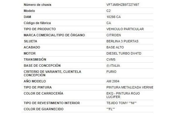 citroen c2 del año 2005