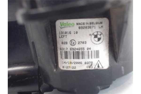 Recambio de faro antiniebla izquierdo para bmw serie 1 berlina (e81/e87) referencia OEM IAM 6317692465504  