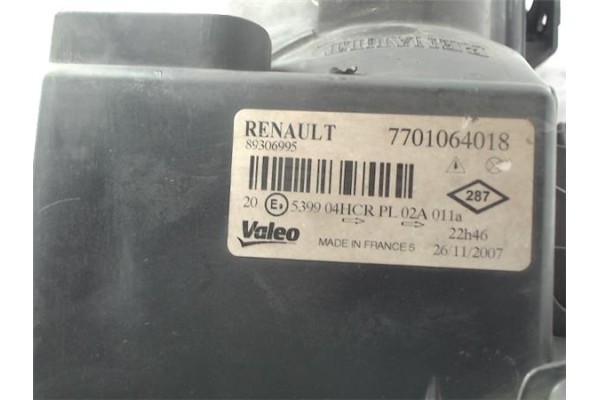 Recambio de faro delantero izquierdo para renault megane ii berlina 5p referencia OEM IAM 89306995 7701064018 
