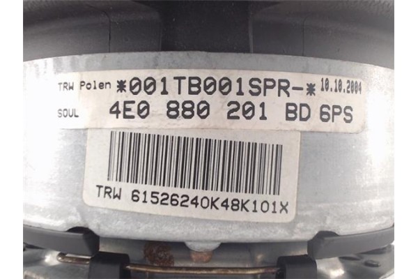 Recambio de airbag volante para audi a8 (4e2) referencia OEM IAM 4E0880201BD 001TB001SPR 