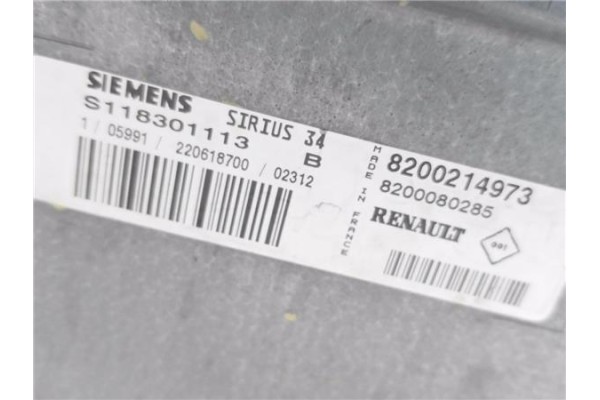 Recambio de centralita para renault clio ii fase i (b/cb0) 1.4 16v (b/cb0l) referencia OEM IAM 8200214973 S118301113 