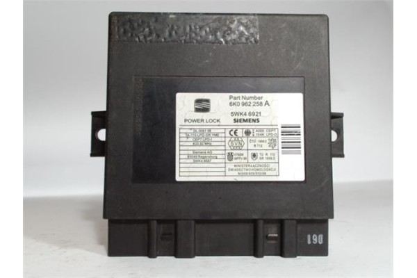 Recambio de centralita para seat ibiza (6k1) 1.4 stella referencia OEM IAM 6K0962258A 5WK46921 