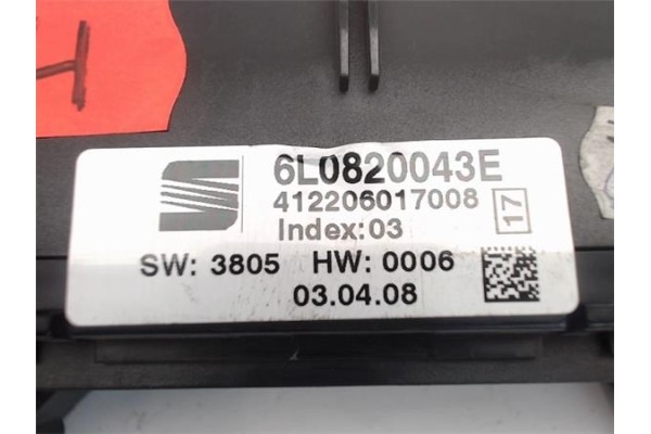 Recambio de mandos climatizador para seat ibiza (6l1) referencia OEM IAM (6L0820043E) (412206017008) 