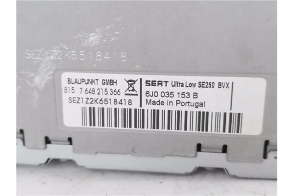 Recambio de radio / cd para seat ibiza berlina (6j5) 1.4 tsi referencia OEM IAM 6J0035153B 8,15765E+12 