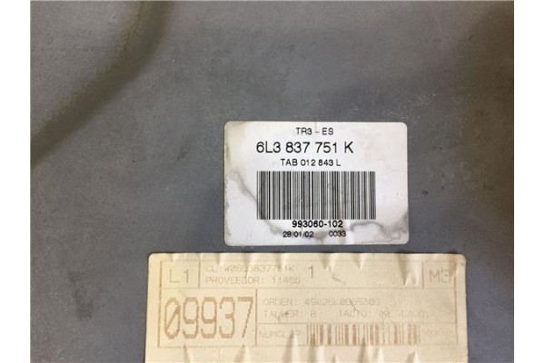 Recambio de mecanismo elevalunas delantero izquierdo para seat ibiza (6l1) 1.9 sdi referencia OEM IAM 6L3837756Q 4917268 6L08374