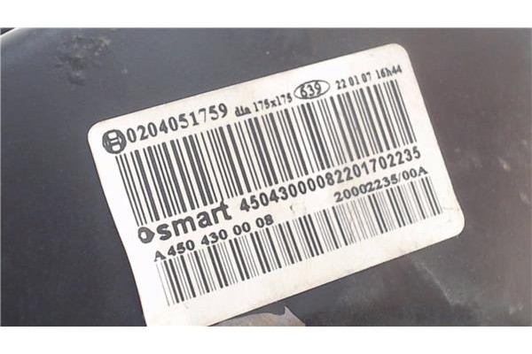 Recambio de servofreno para smart fortwo coupe 1.0 fortwo coupe (52kw) referencia OEM IAM 0204051759  
