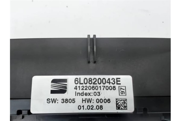 Recambio de mandos climatizador para seat ibiza (6l1) 1.4 fresh referencia OEM IAM 6L0820043E 412206017008 