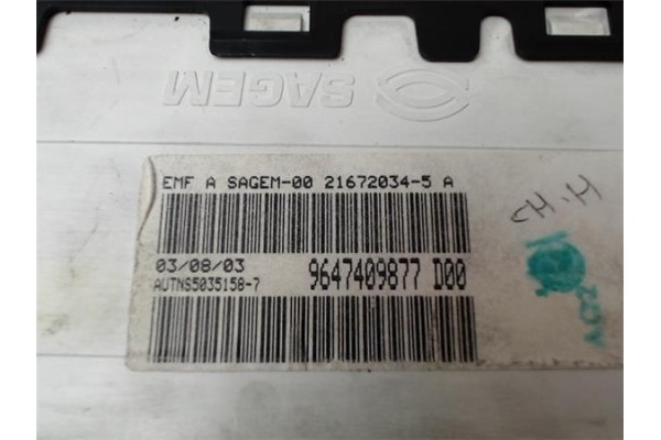 Recambio de reloj horario para citroen c5 berlina 2.0 hdi referencia OEM IAM 9647409877  