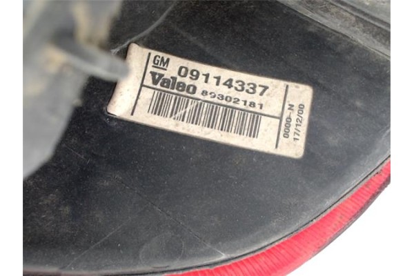 Recambio de piloto trasero derecho para opel corsa c 1.4 comfort referencia OEM IAM 09114337 89302181 