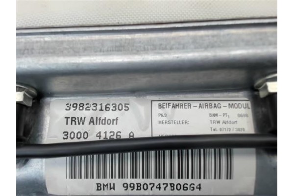 Recambio de airbag salpicadero para bmw serie 5 berlina (e39) 2.5 523i referencia OEM IAM 30004692B  