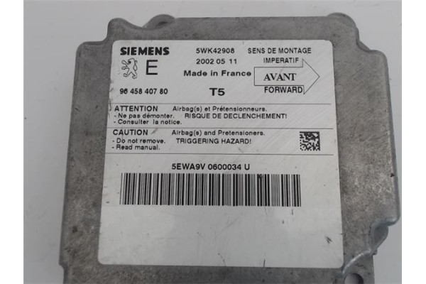 Recambio de centralita airbag para peugeot 307 (s1) referencia OEM IAM (9645840780)  