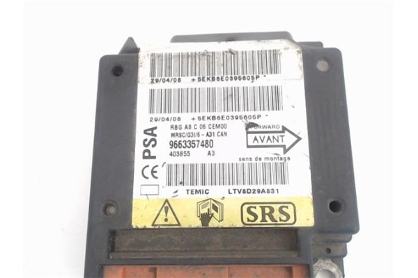 Recambio de centralita airbag para citroen c3 1.4 16v sensodrive vtr referencia OEM IAM  (9663357480)  Recambio de centralita airbag para citroen c3 1.4 16v sensodrive vtr referencia OEM IAM  (9663357480)