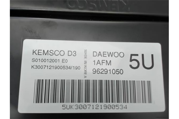 Recambio de centralita para daewoo matiz referencia OEM IAM 96291050  
