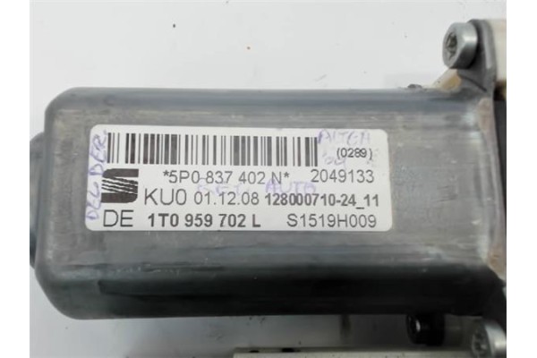 Recambio de motor elevalunas delantero derecho para seat altea (5p1) referencia OEM IAM 1K0959792P 1T0959702L 