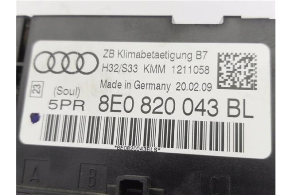 Recambio de mandos climatizador para seat exeo st (3r5) 2.0 reference referencia OEM IAM 8E0820043BL  