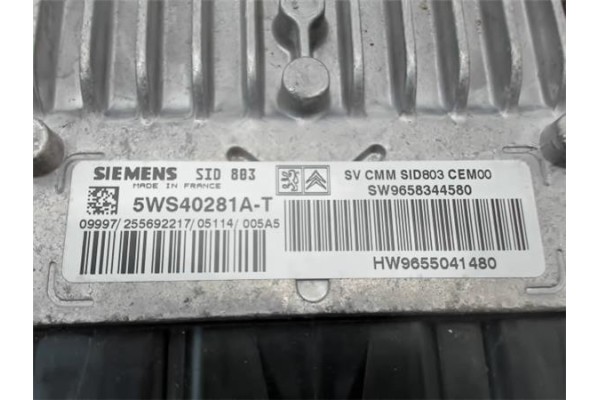 Recambio de centralita para peugeot 307 (s1) referencia OEM IAM 5WS40281AT 9658344580 