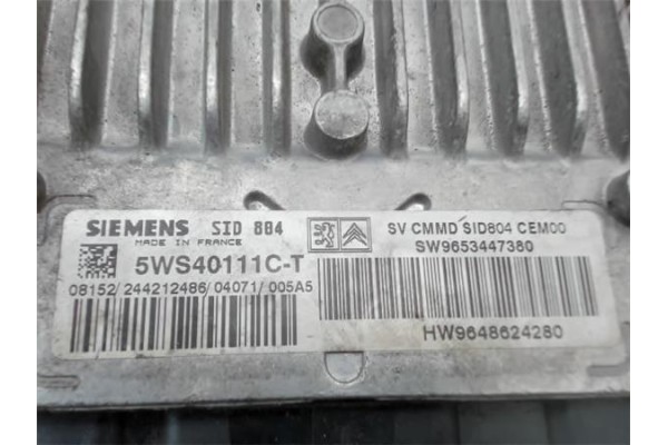 Recambio de centralita para citroen c2 1.4 audace referencia OEM IAM 5WS40111CT 9653447380 