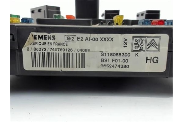 Recambio de caja fusibles/rele para citroen c2 1.4 audace referencia OEM IAM 9652474380  