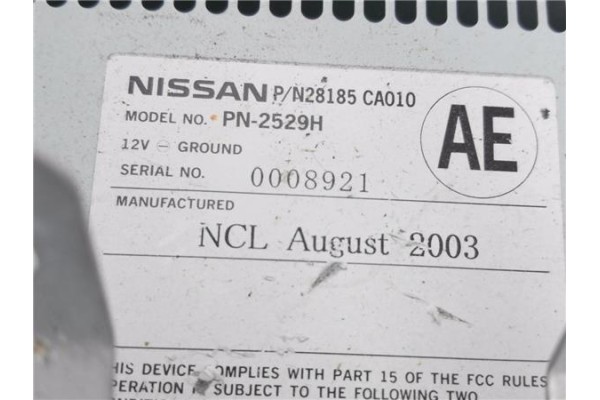 Recambio de autoradio para nissan murano (z50) 3.5 referencia OEM IAM 28395CA105 N28185 