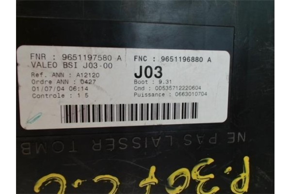 Recambio de centralita para peugeot 307 cc cabrio-coupé (s1) 1.6 referencia OEM IAM 9651197580A A12120 