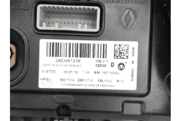 Recambio de pantalla para renault clio v 1.0 business referencia OEM IAM 280346137R 275100936R 