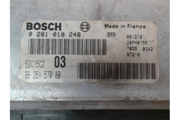 Recambio de centralita para peugeot 406 berlina (s1/s2) 2.0 hdi 110 referencia OEM IAM 9635157080 0281010248 