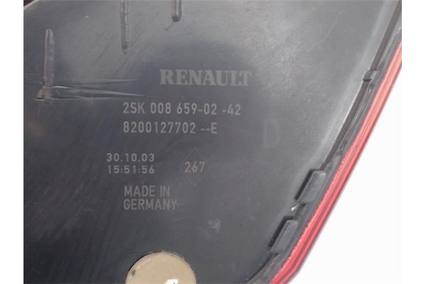Recambio de piloto trasero derecho para renault scenic ii (jm) referencia OEM IAM 8200127702E 2SK00865912 