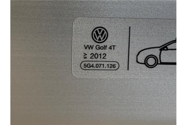 Recambio de barras de techo para volkswagen golf vii (5g1/be1) híbrido gte referencia OEM IAM 5G4071126  