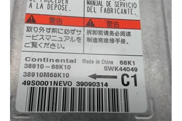 Recambio de centralita airbag para nissan pixo (uao) 1.0 visia referencia OEM IAM 3891068K10 5WK44049 