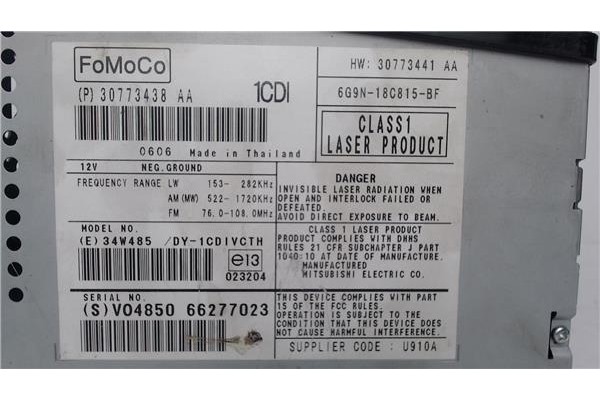 Recambio de autoradio para volvo s80 berlina 2.5 t kinetic referencia OEM IAM 30773438AA  